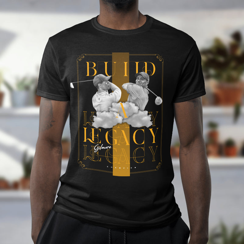 Build a Legacy T-Shirt – Inspiring Golf Design with Tiger Woods Silhouette