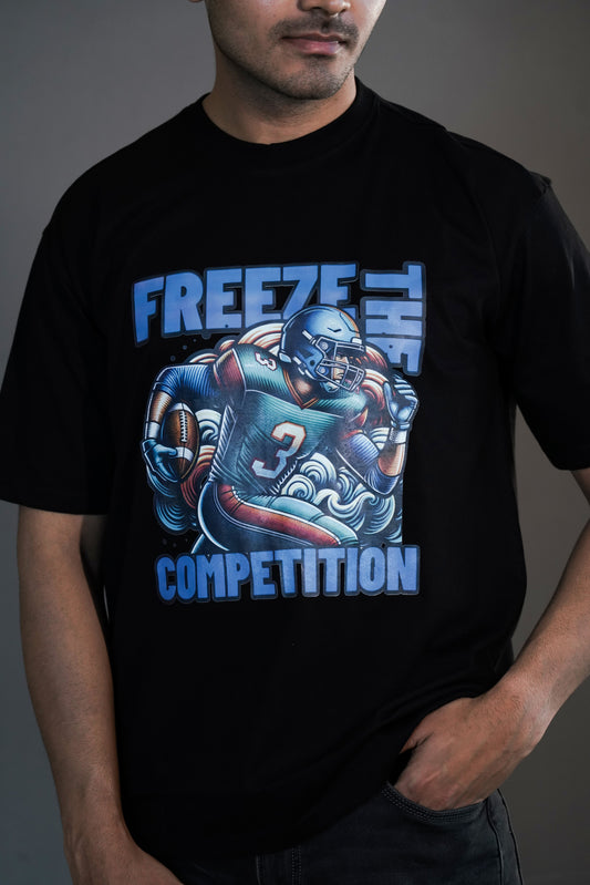 Freeze the Competition T-Shirt – Cool Motivational Tee with Icy Fonts