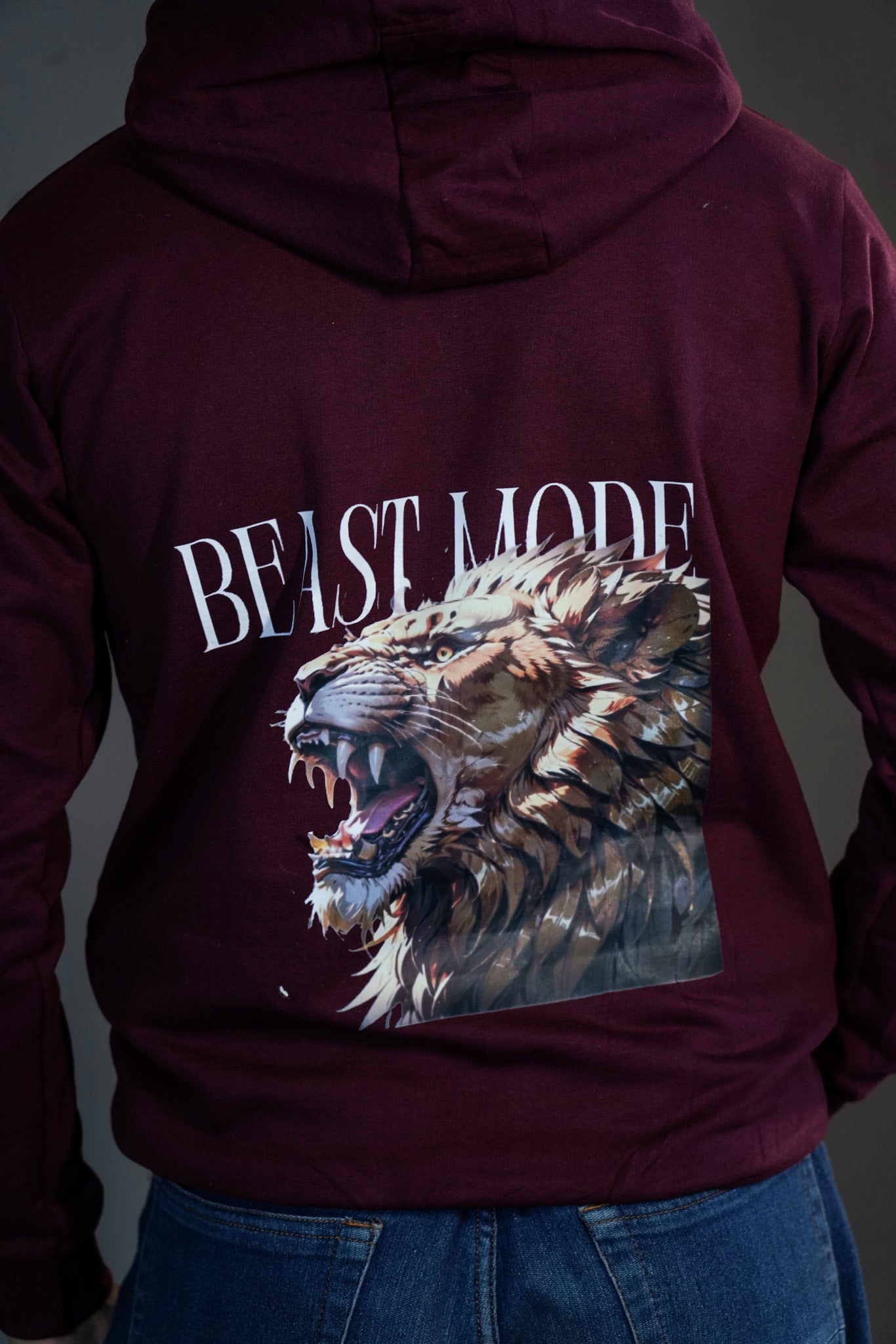 Beast Mode Hoodie – Fierce Lion Graphic for a Bold Statement